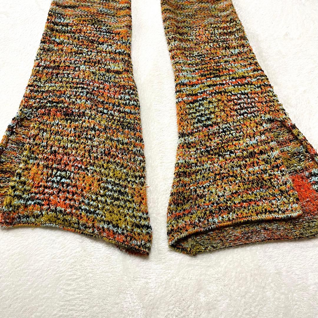 PERVERZE｜perverze open knit pants フレア