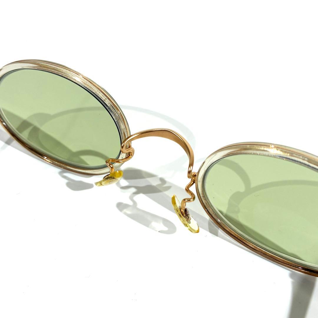 美品★ 白山眼鏡店 サングラス オーバル