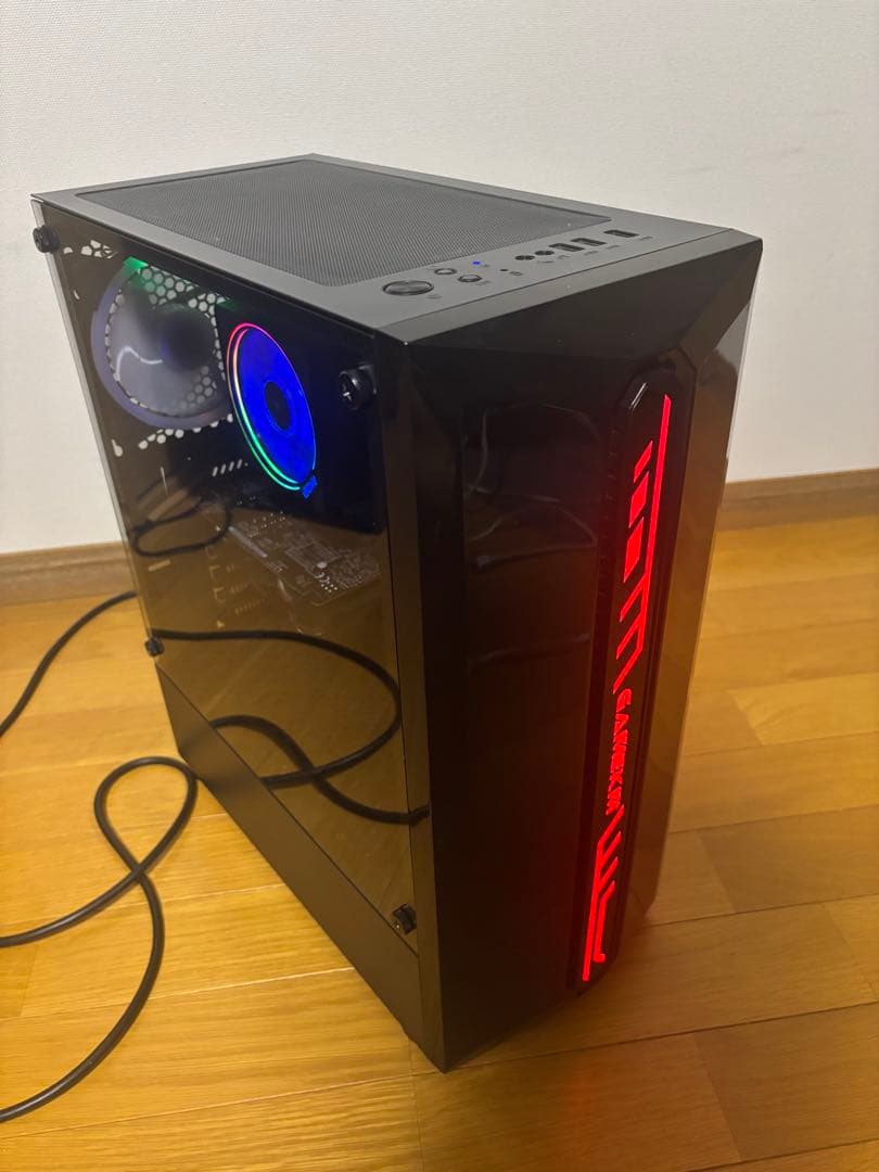 最終値下げ！派手に光る！自作ゲーミングPC 新品M.2SSD、RYZEN5