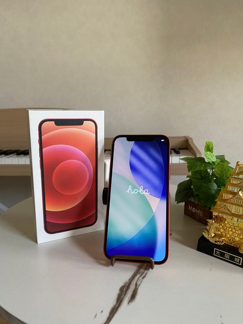 iPhone 12 128GB レッド｜動作良好｜背面割れあり｜バッテリー90%