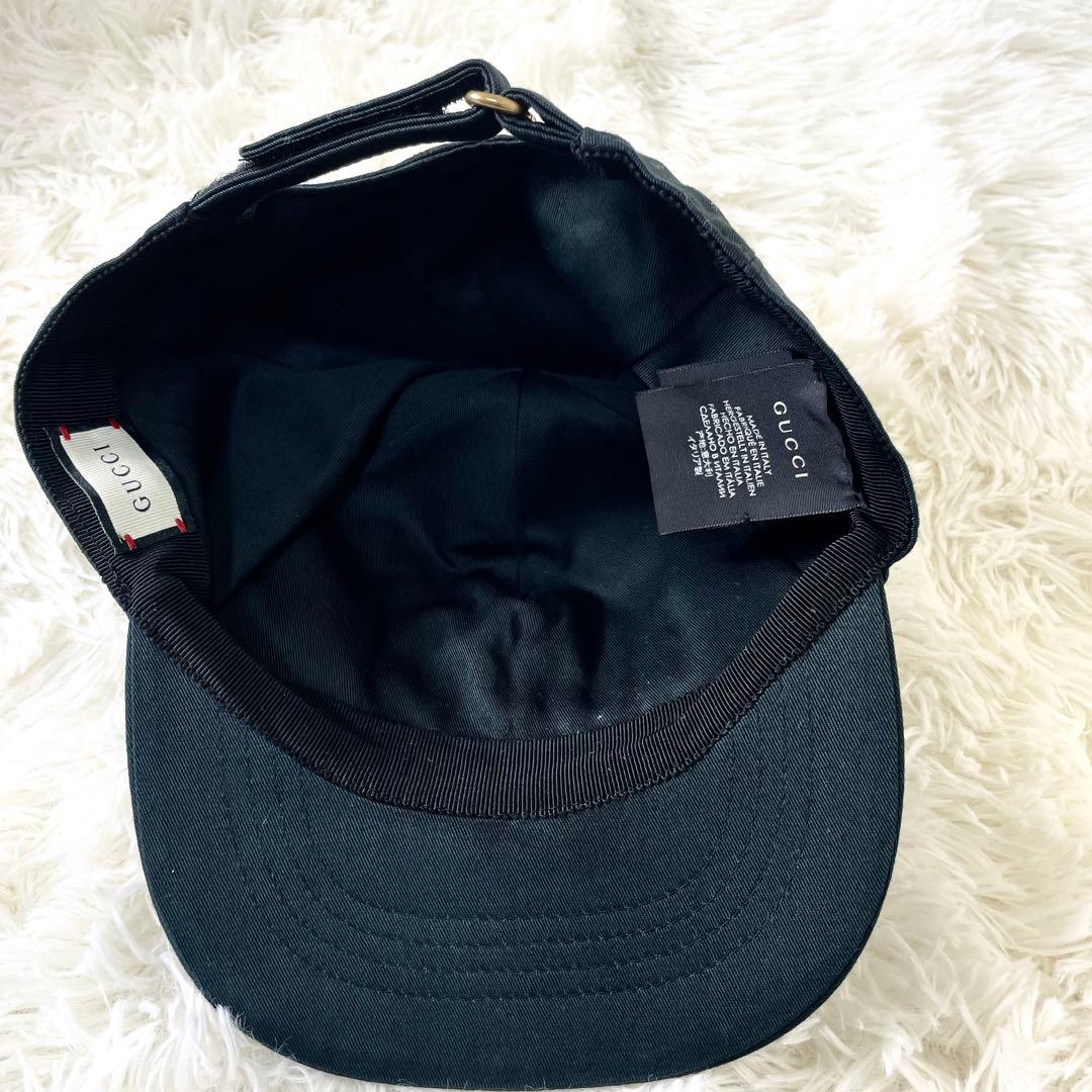 美品　グッチ GUCCI 帽子　キャップ　ベースボールキャップ　ブラック　黒