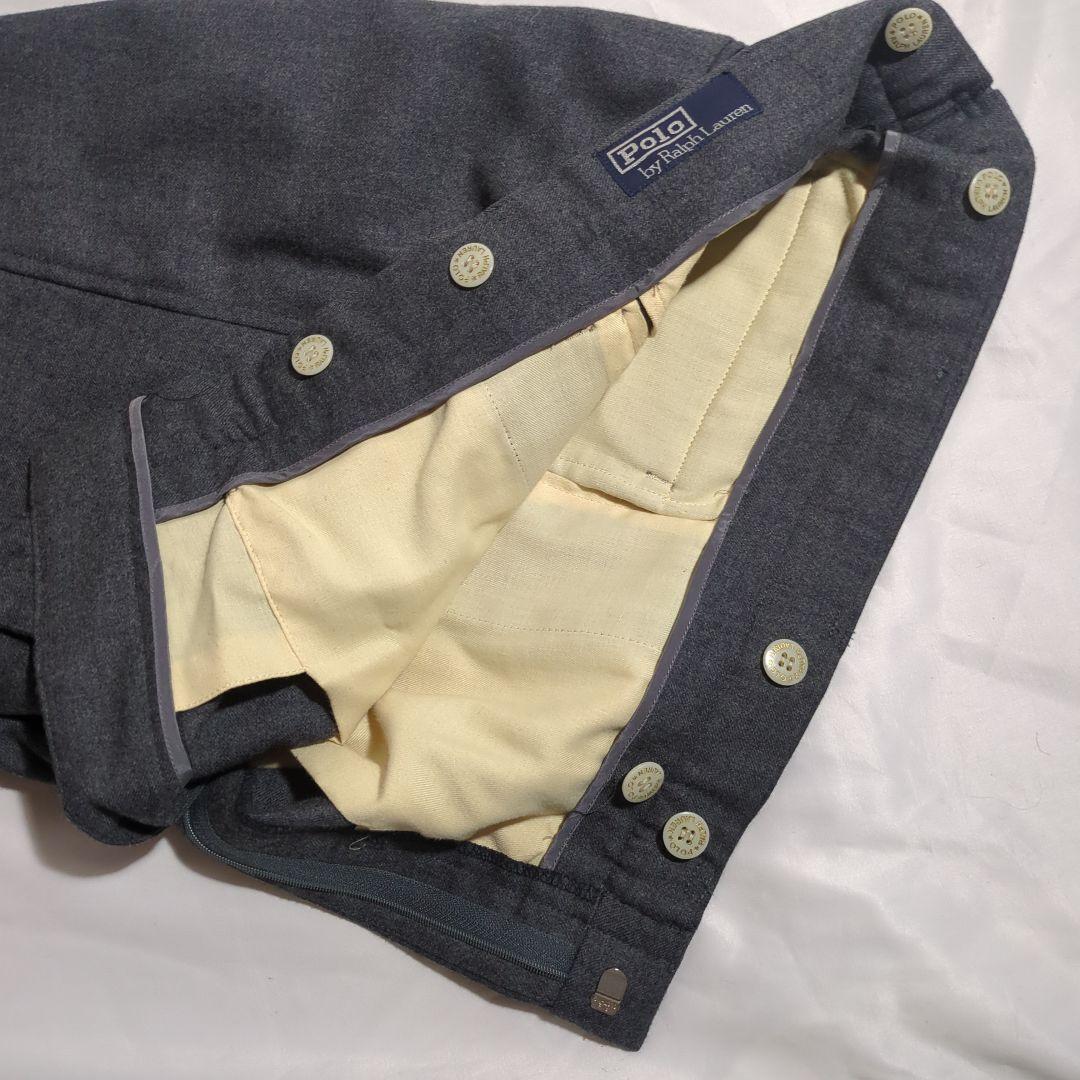 80s 樫山 ラルフローレン ウールスラックス ビンテージ