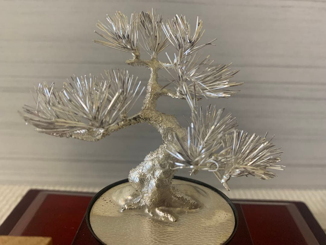 光則作　純銀製　松