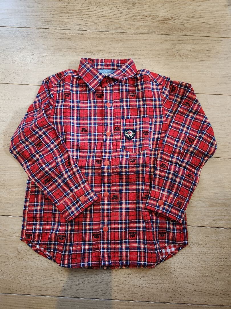 ミキハウス 長袖チェックシャツ 110cm【新品!!】