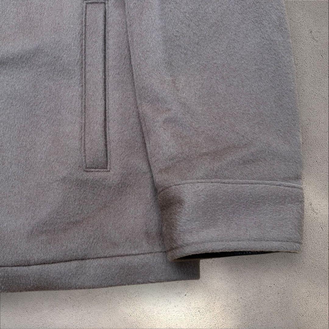 25AW MARKAWARE オーガニックウール CPOジャケット 襟レザー