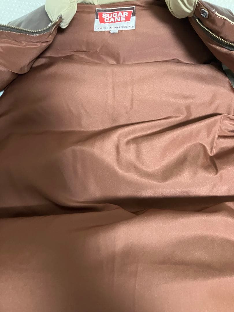 SUGAR CANE ダウンベスト Lサイズ ベージュ・ブラウン キムタク