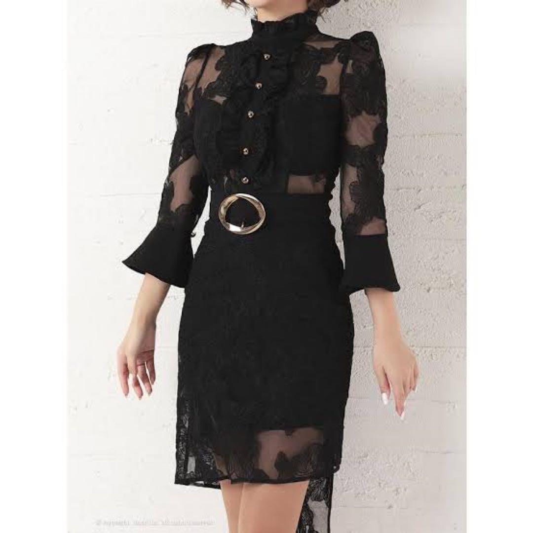 レースタイトドレス ブラック Andy