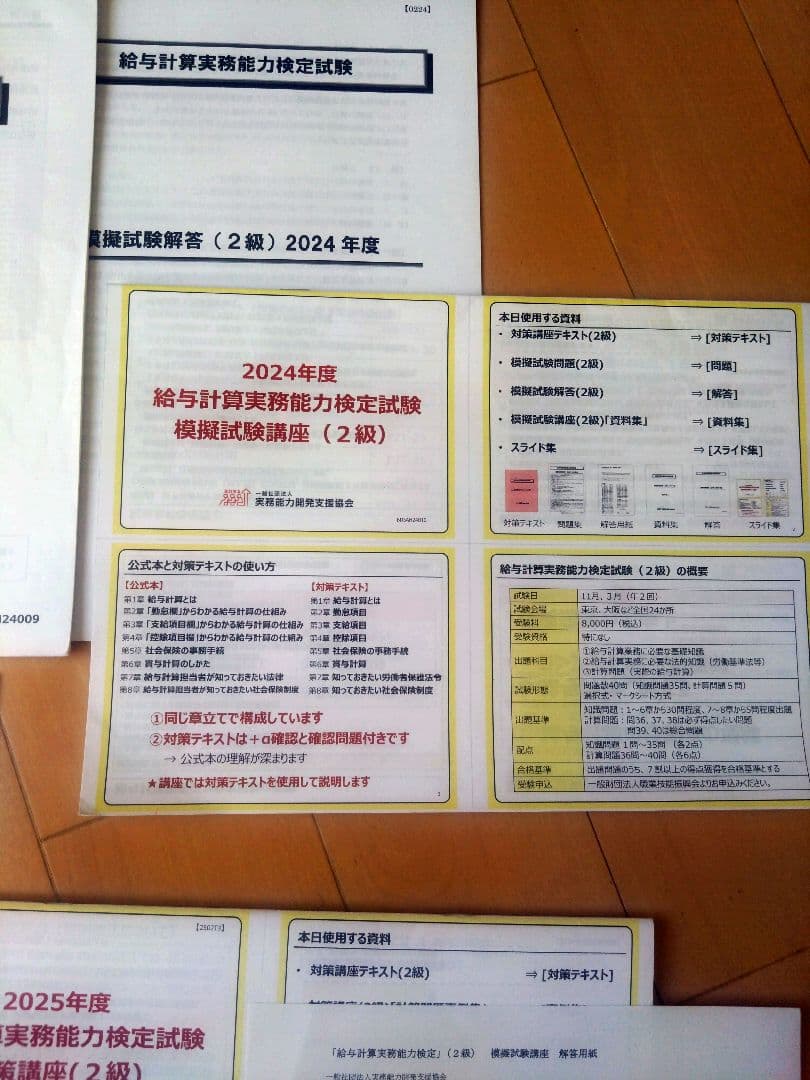2025年度 2級 給与計算実務能力検定試験対策講座 DVD版　他