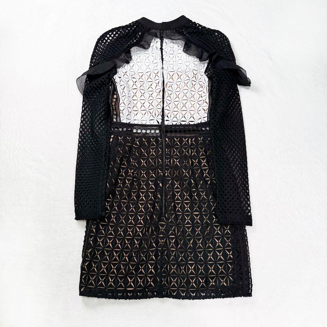 【新品未使用】セルフポートレイト ジオメトリック ミニドレス UK6