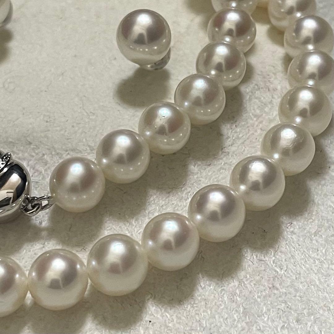 Mgnad 真珠✨Pt900】あこや本真珠 ネックレス ピアス 7.0