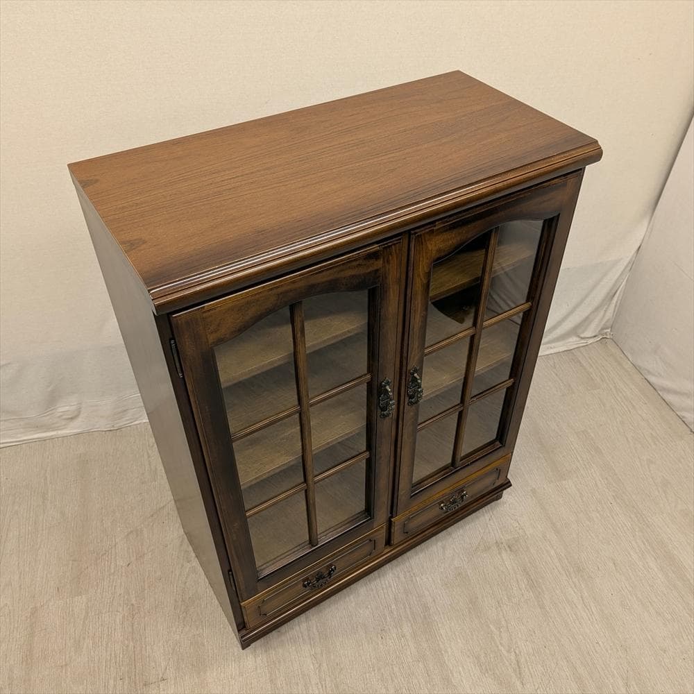 カリモク　コロニアル　サイドボード　飾り棚　キャビネット　食器棚　本棚　収納棚