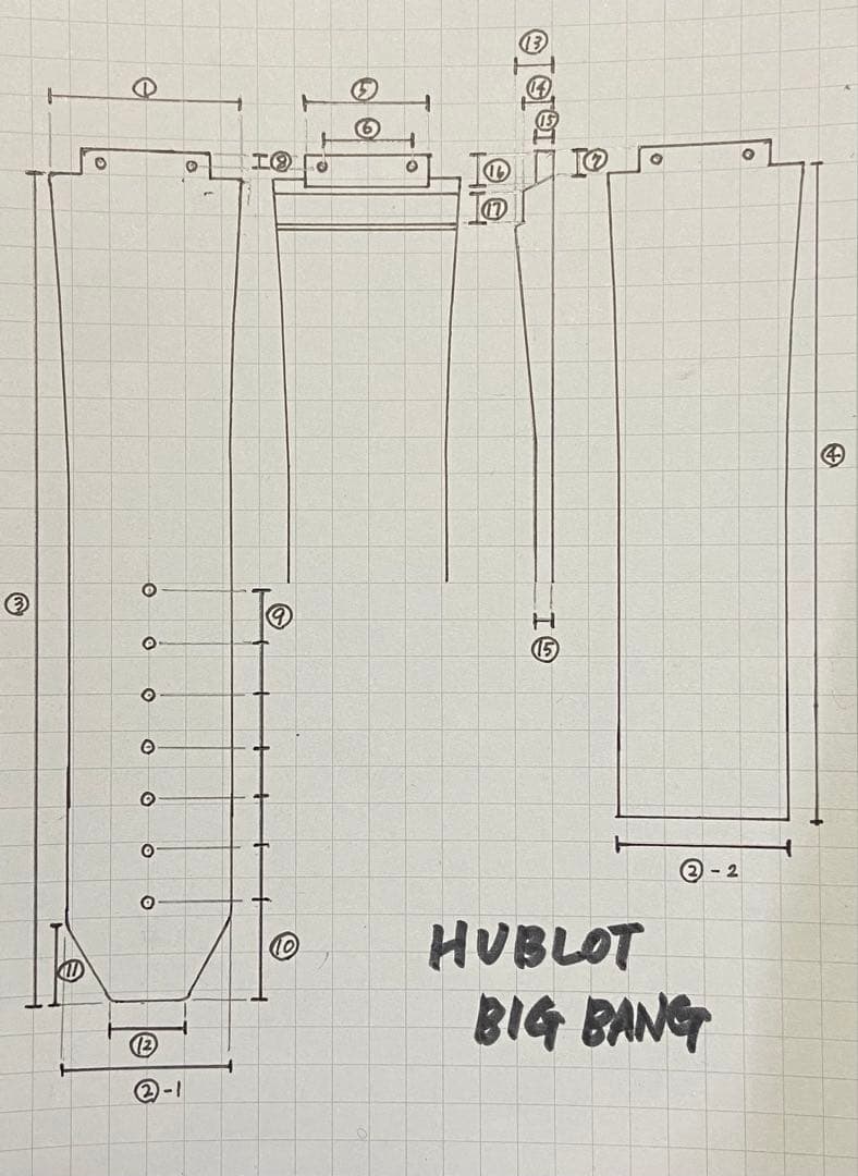 ✏️丸。　ウブロ（HUBLOT）専用レザーベルト・オーダー製作