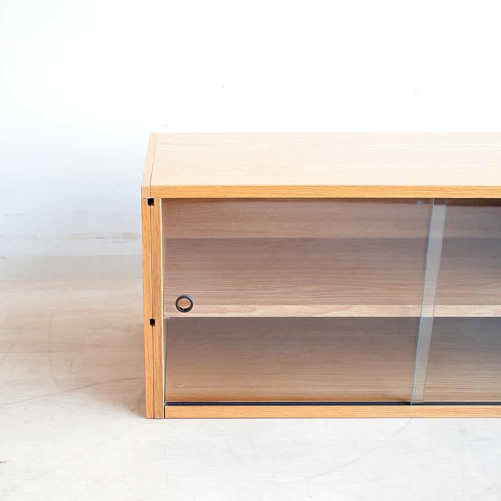 無印良品/MUJI オーク材 ユニットシェルフ用ガラス戸 ZR24335