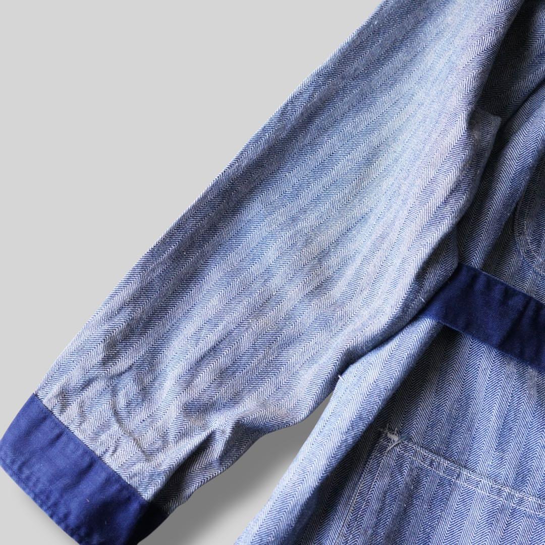 80's~90's ヘリンボーンワークコート ショップコート 雰囲気系 ボロ