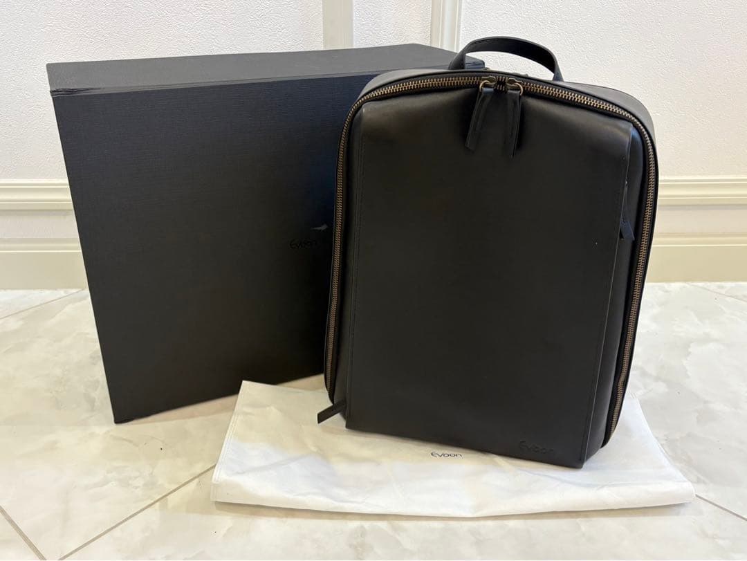 未使用 Evoon マルチビジネスリュック レザー ブラック