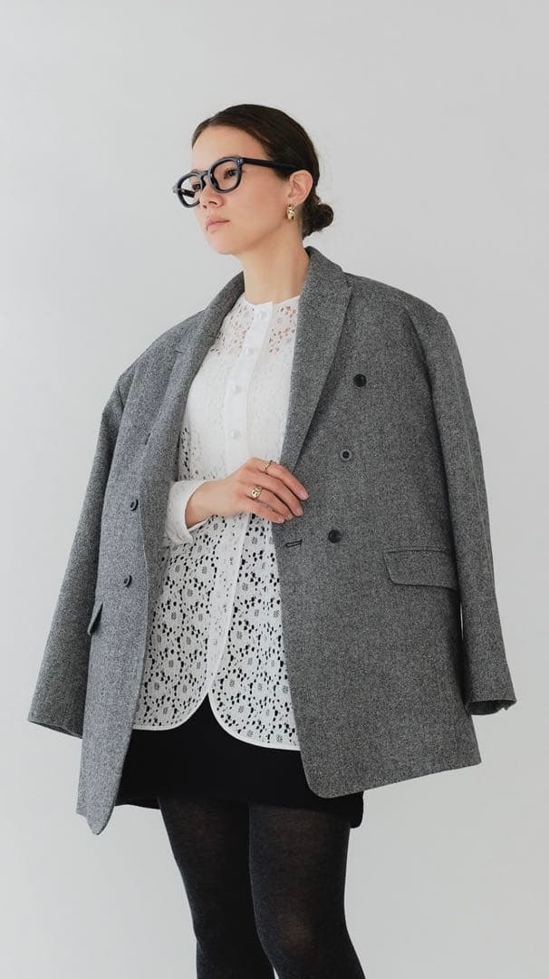 （未使用）エコウールツイードジャケット38【2025AW】