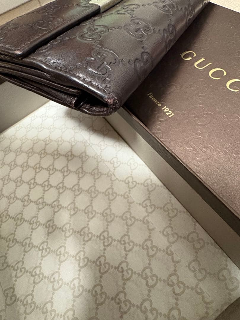 GUCCI ダークブラウン 長財布