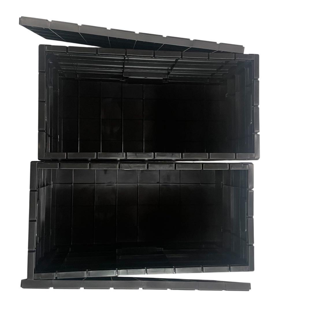 ◯岩谷マテリアル グリッドコンテナ 収納ボックス 3個セット 黒