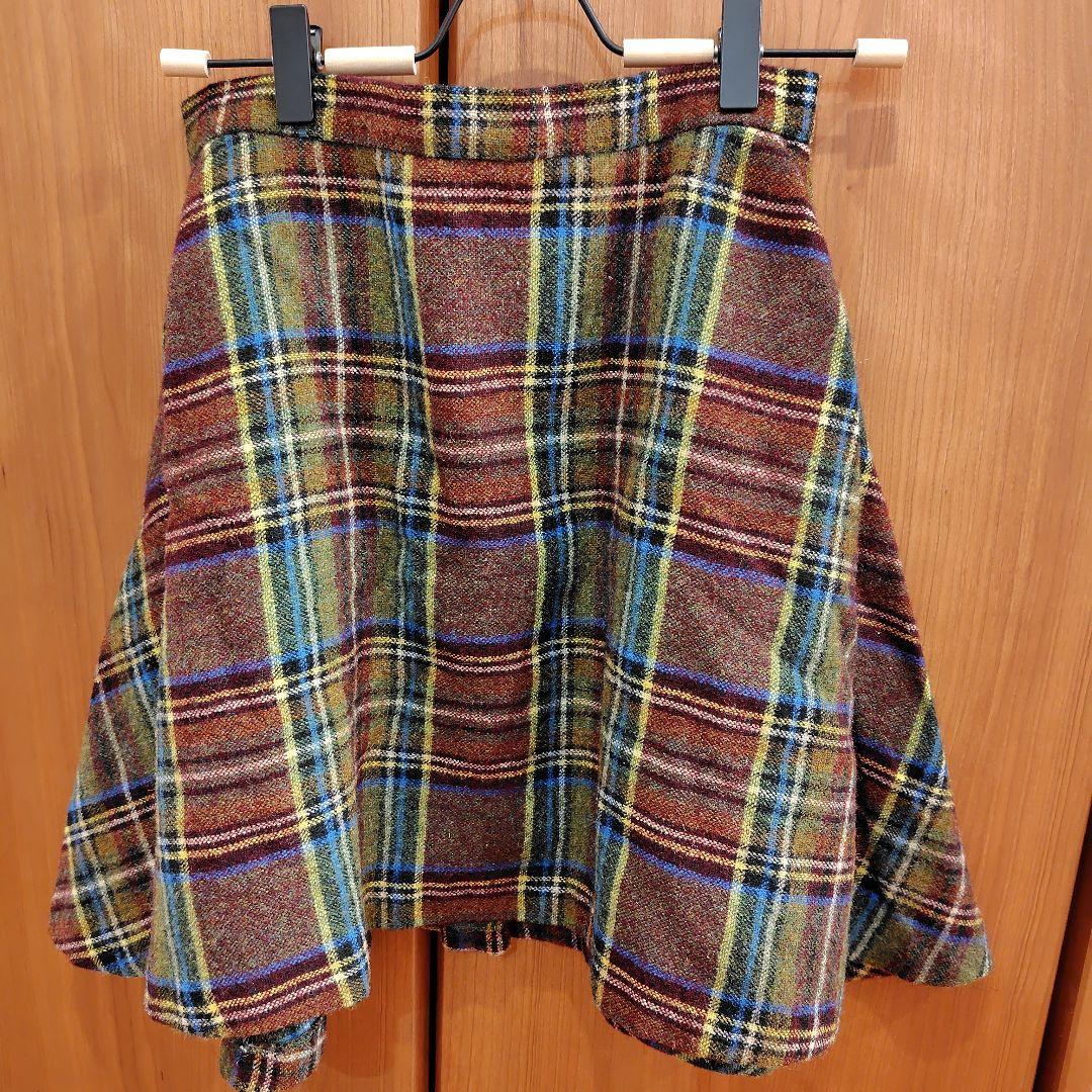 Vivienne Westwood チェック柄フレアスカート 42
