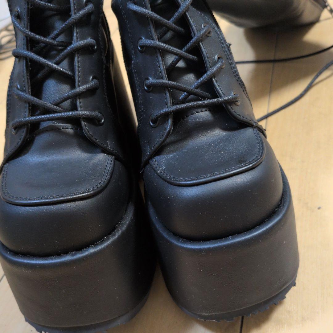 デモニア・厚底編み上げロングブーツ