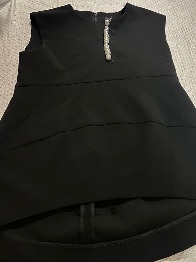 m⭐︎さん専用　ノースリーブ黒チュニック パール装飾