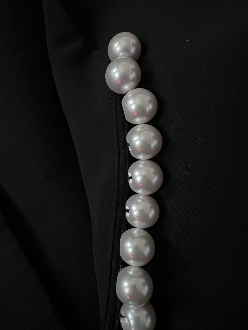 m⭐︎さん専用　ノースリーブ黒チュニック パール装飾