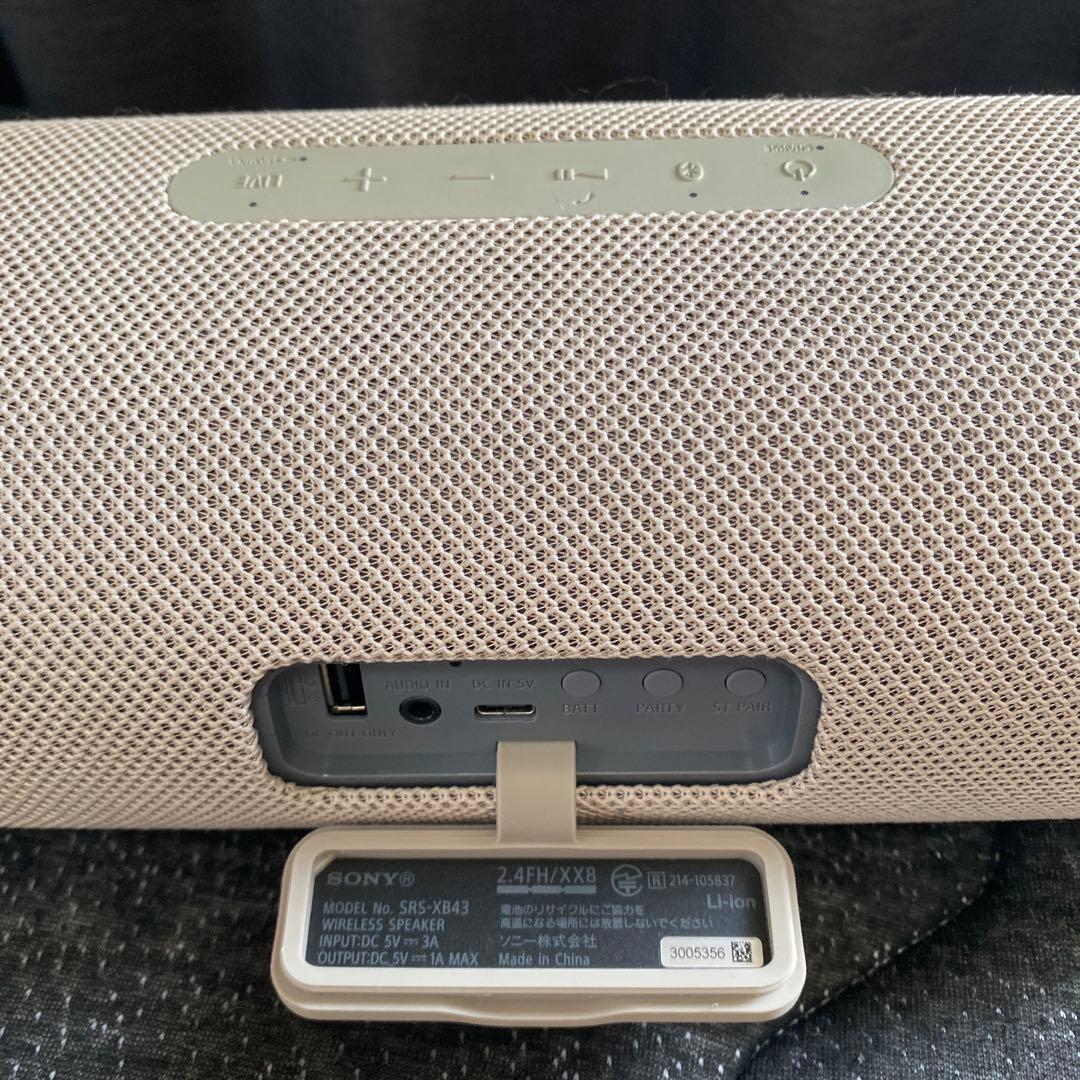 SONY EXTRA BASS ワイヤレススピーカー SRS-XB43