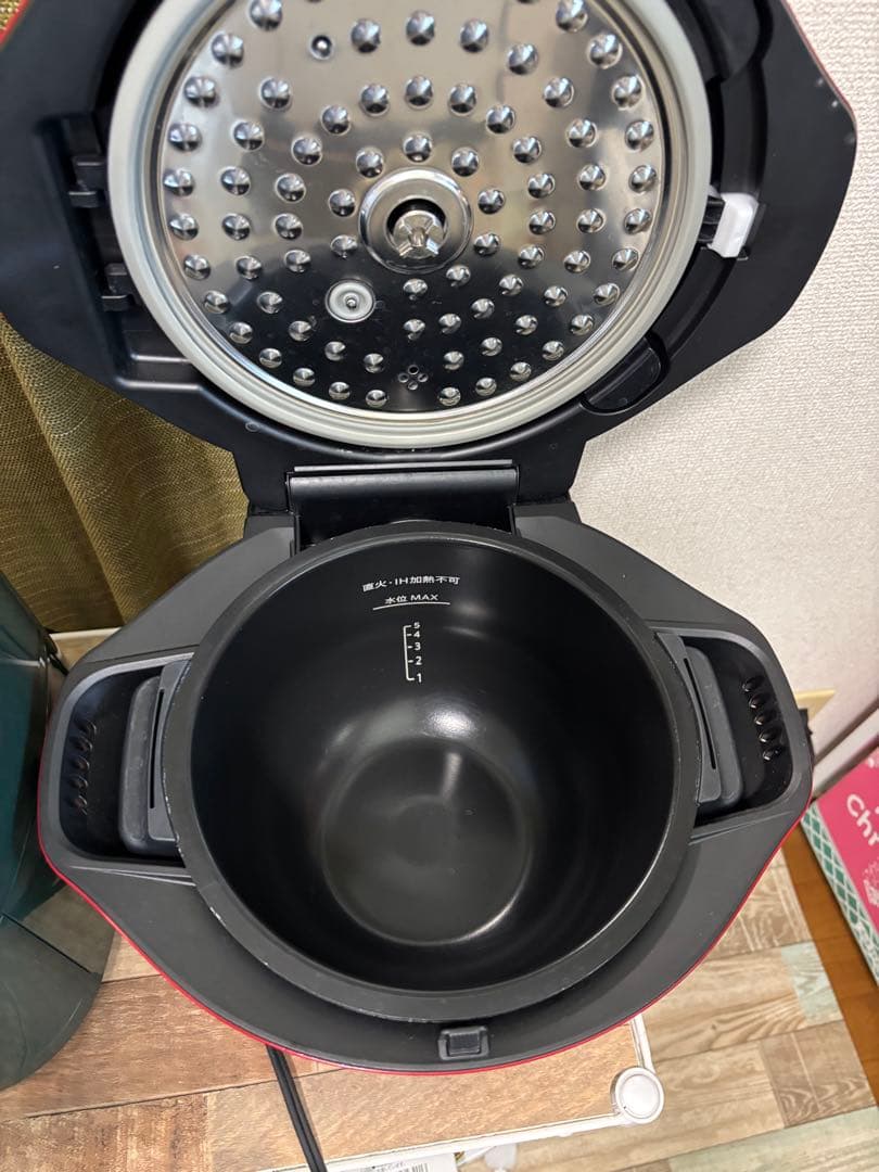 【中古美品】SHARP 水なし自動調理鍋ヘルシオ 2.4L KN-HW24G-R