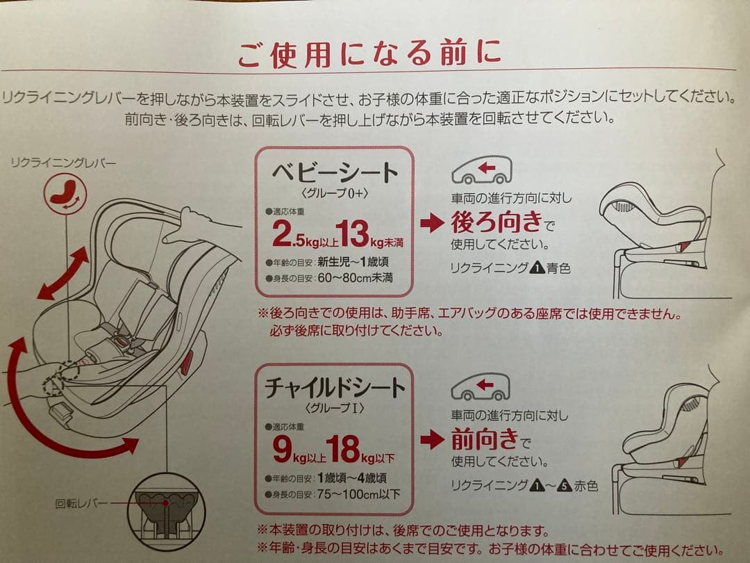 西松屋 SmartAngel ターンレジェ FIX ST チャイルドシート
