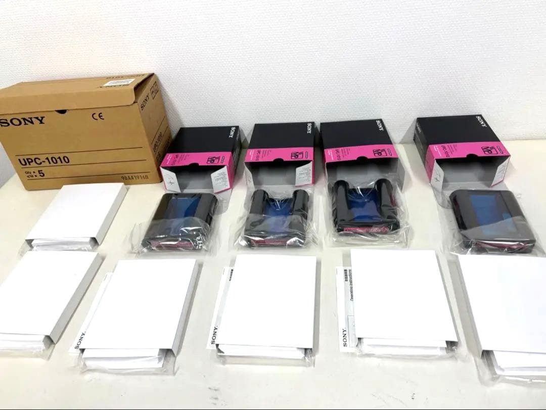 SONY カラープリントパックUPC-1010×4箱+プリンタ紙