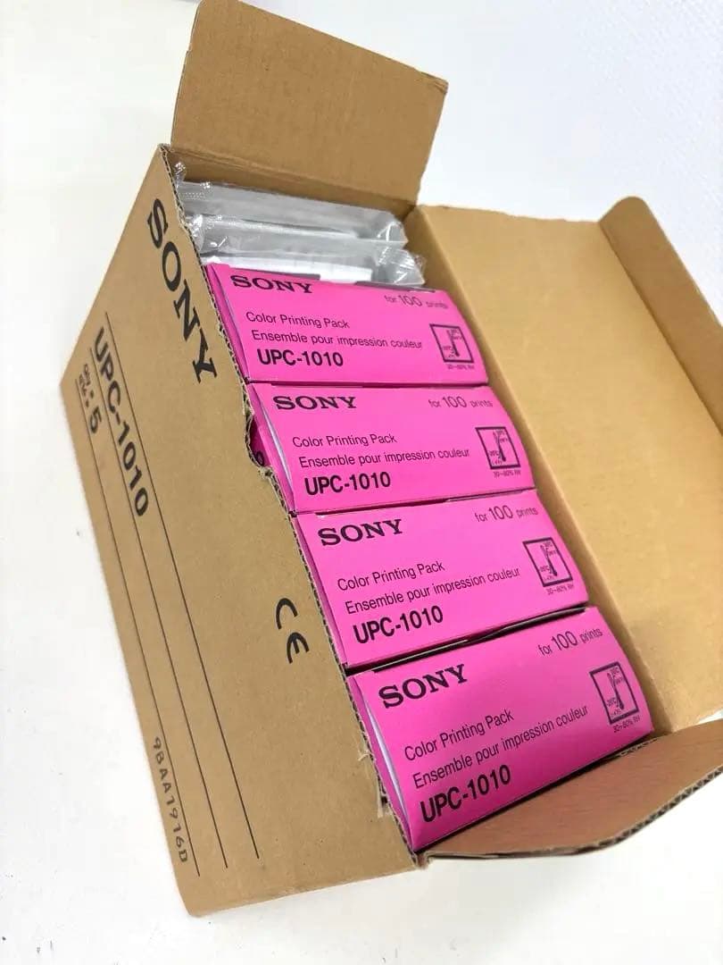 SONY カラープリントパックUPC-1010×4箱+プリンタ紙