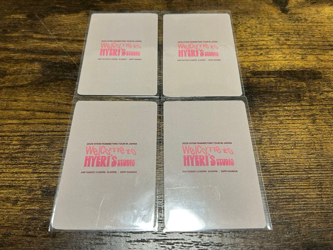 イヘリ　ヘリ　HYERI ファンミーティング　トレカ 4枚まとめ