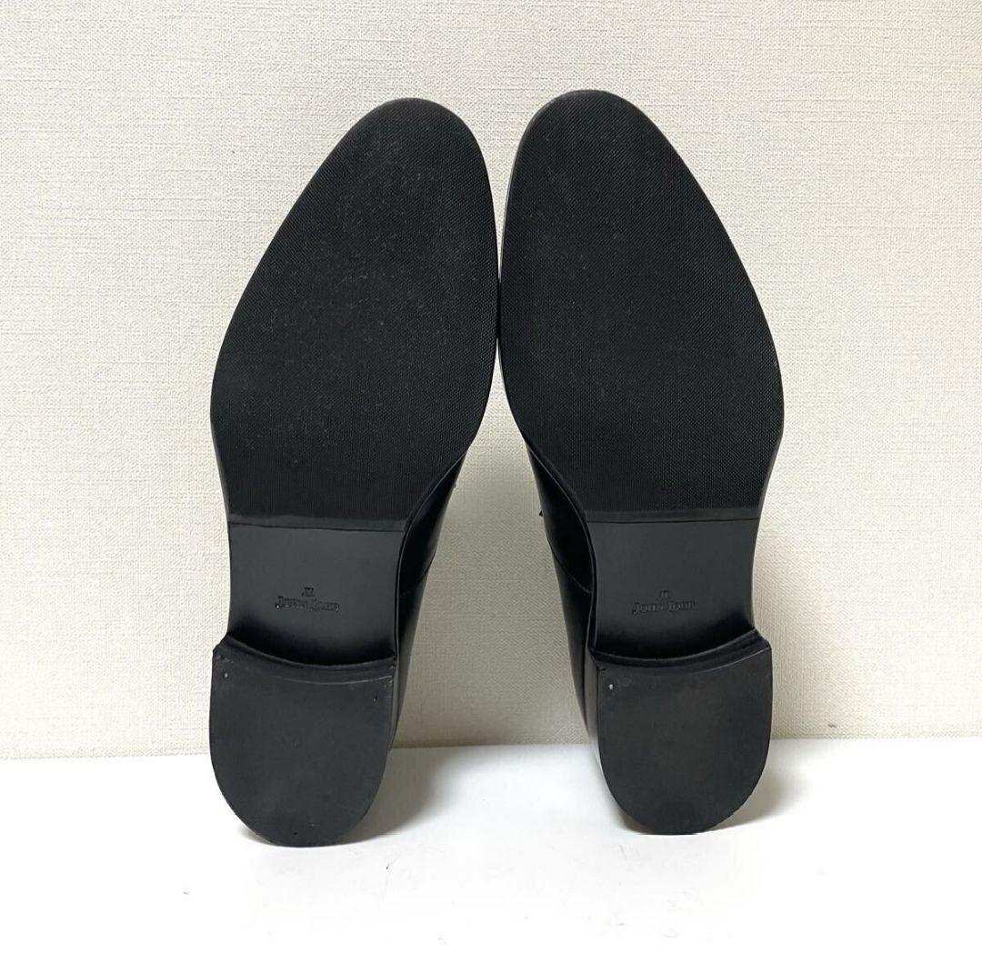 極美品ジョンロブ プレステージライン ガルニエ9E黒 プレーントゥ ホールカット