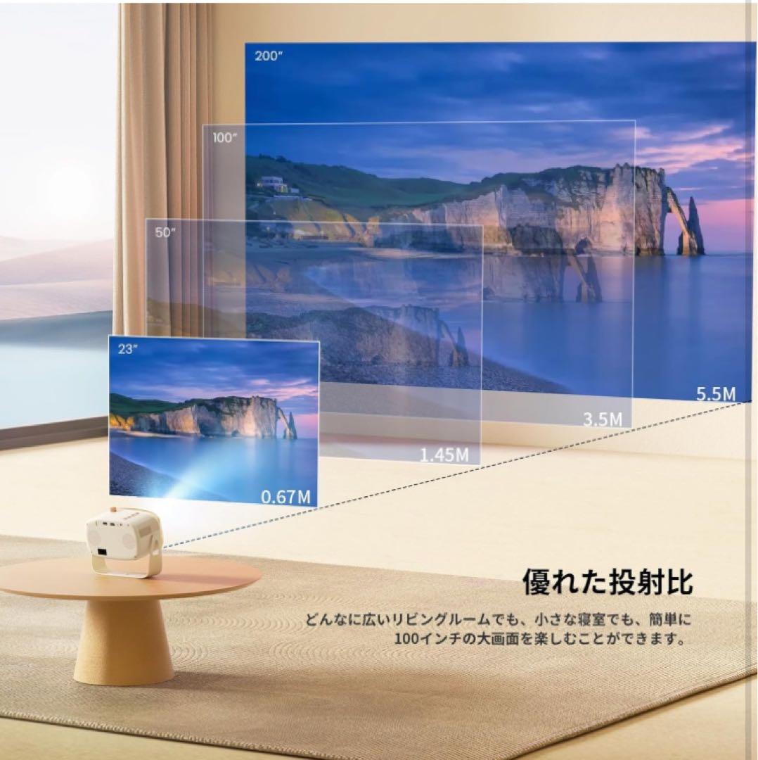 セール天井投影プロジェクター家庭用 小型 自動台形補正20000L