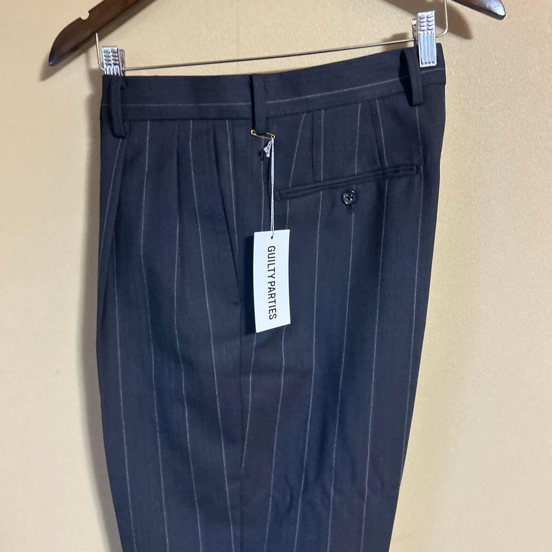 パンツ WACKO MARIA STRIPED DOUBLE PLEATED TROUS