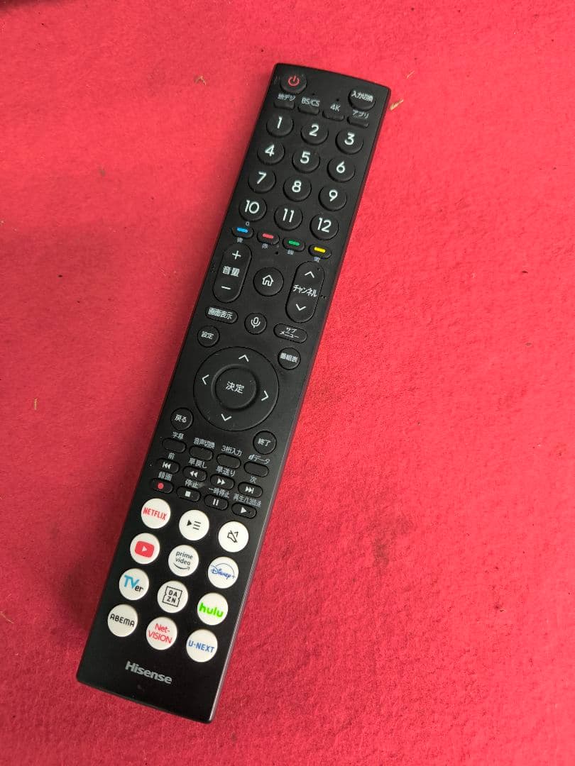 2024年製　ハイセンス 43V型 4K内蔵液晶 テレビ　ネット動画43E6K