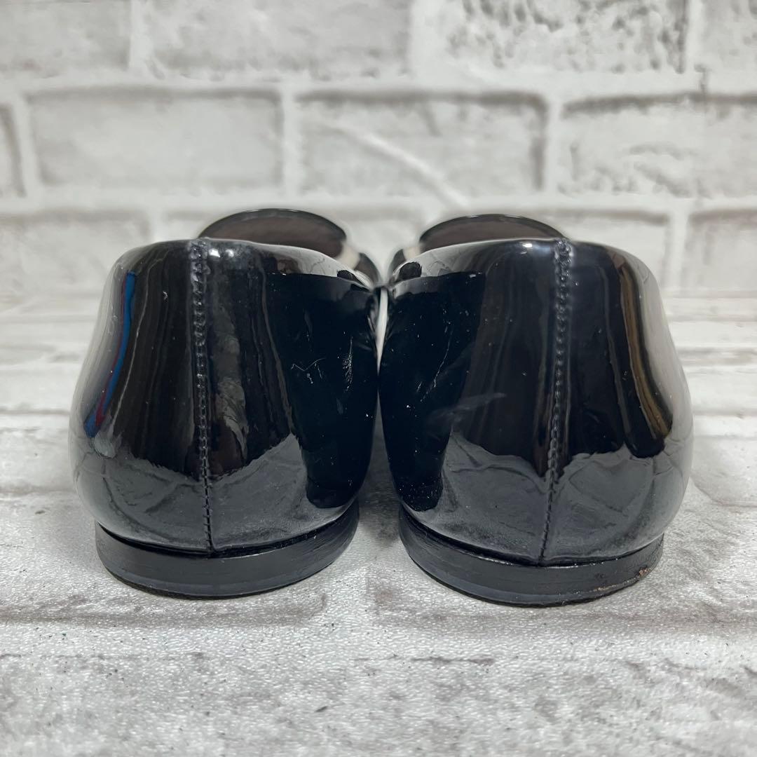 【美品】 miumiu エナメル パンプス ローファー ブラック