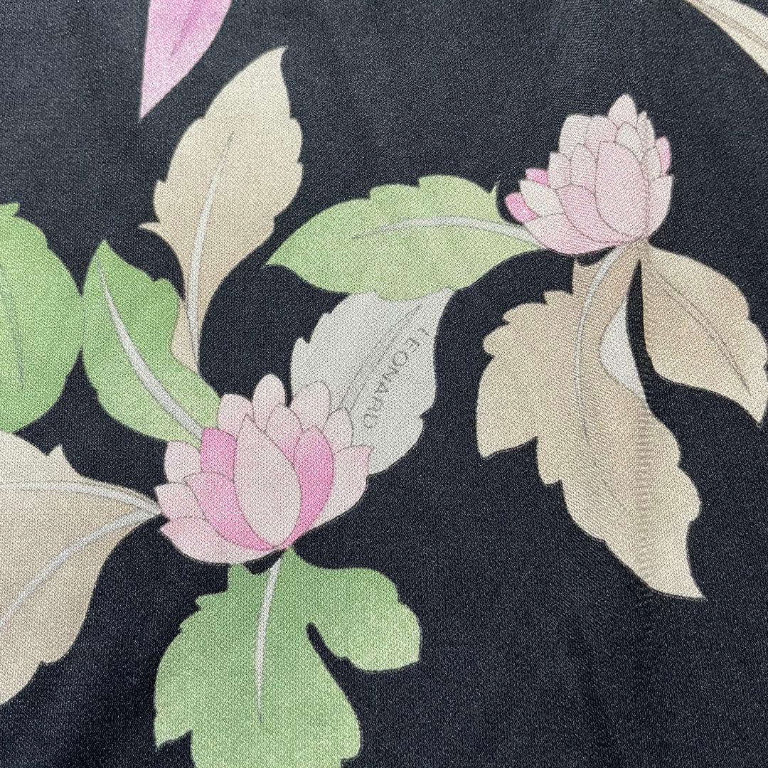 大きいサイズ✨レオナール トップス ロンT 長袖　花 総柄 LL カンカン素材