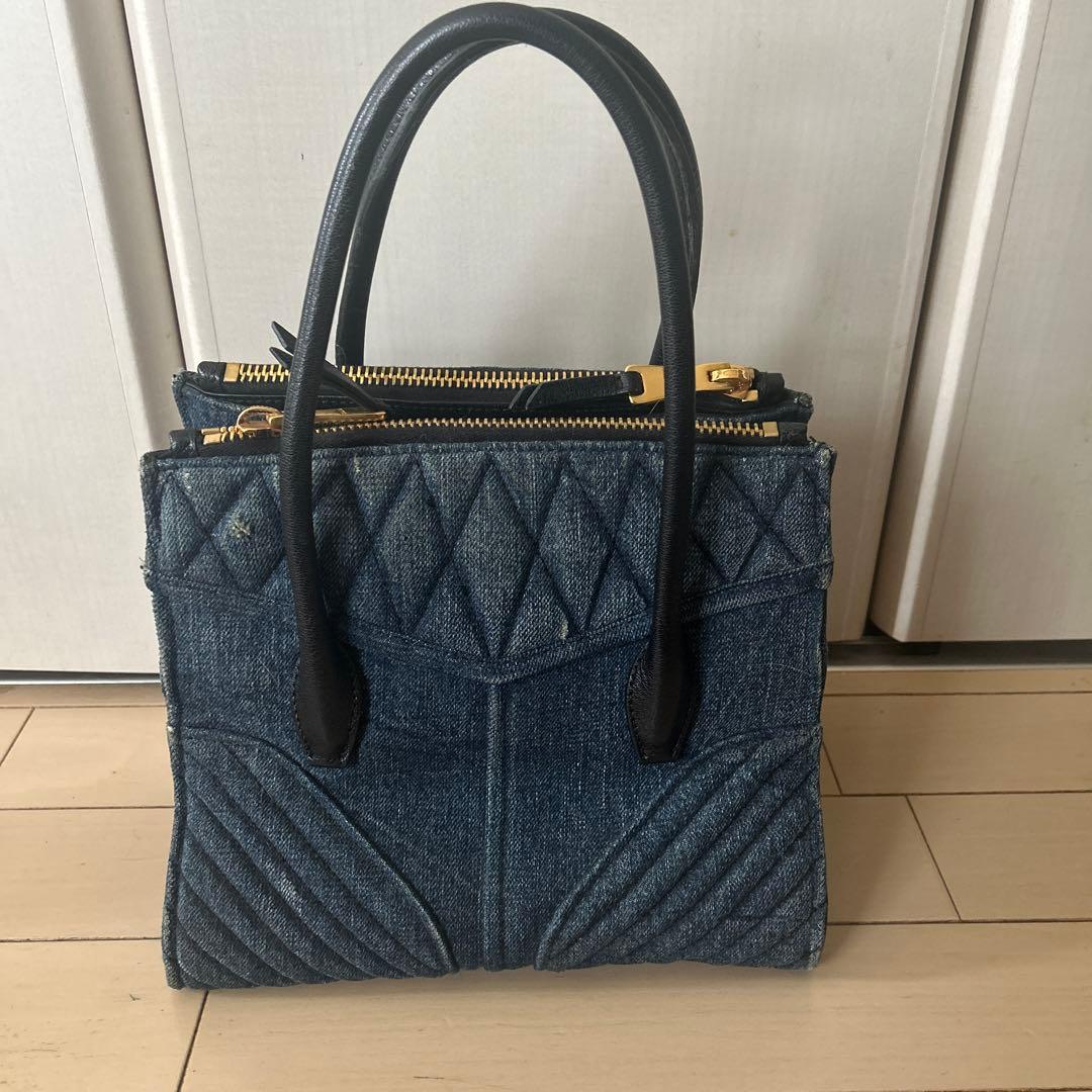 miumiu バイカー　バッグ　デニム