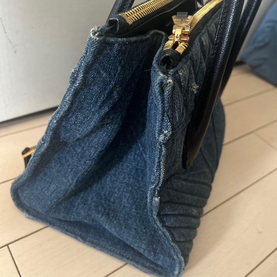 miumiu バイカー　バッグ　デニム