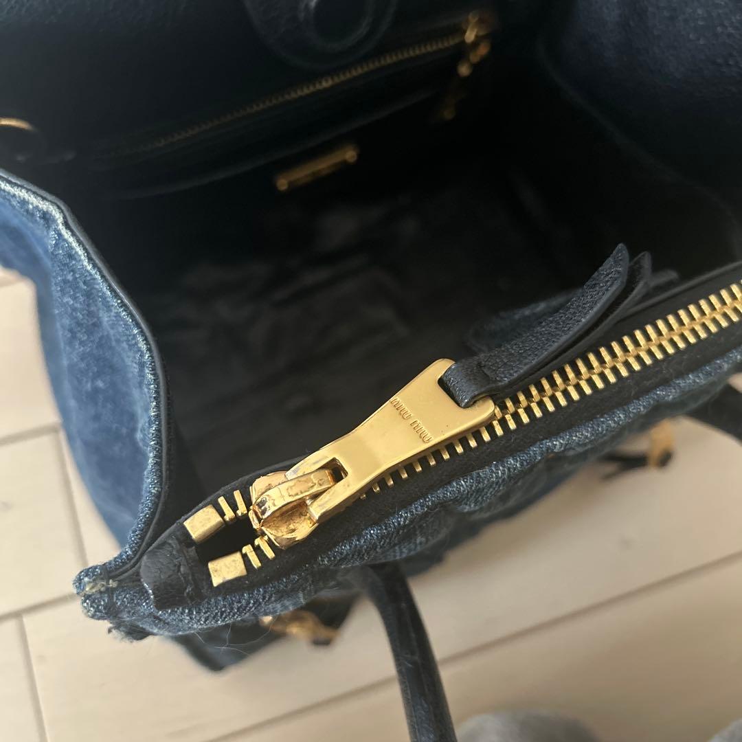 miumiu バイカー　バッグ　デニム