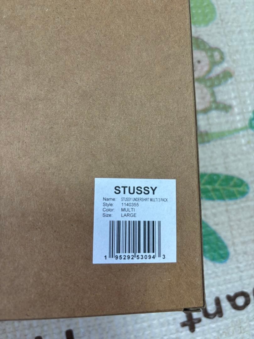 新品未使用　Stussy アンダーシャツ 3 pack Lサイズ　無印3色
