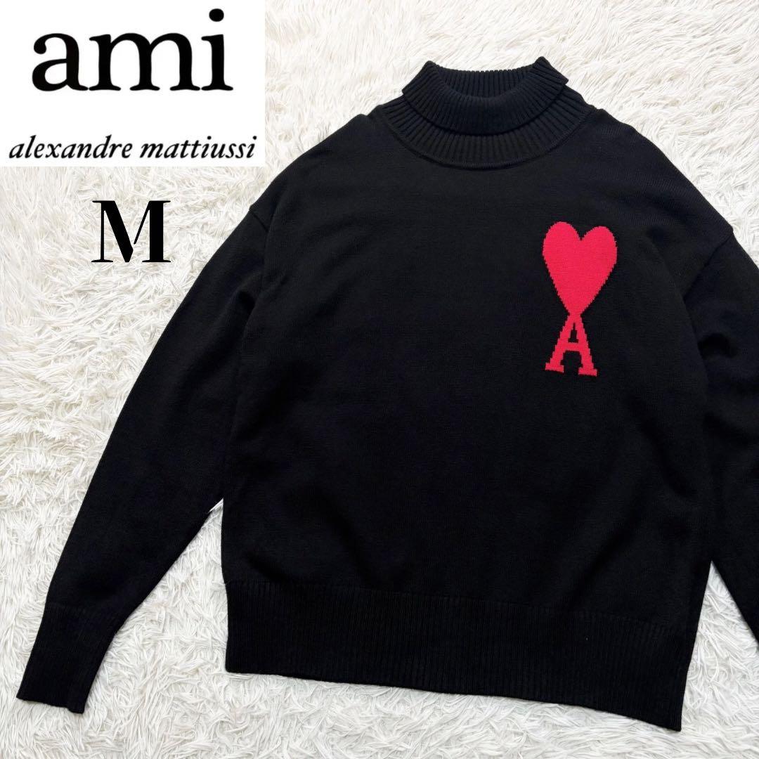 ✨美品✨アミパリス　タートルネックニット　ブラック　ハイネック　男女兼用　M