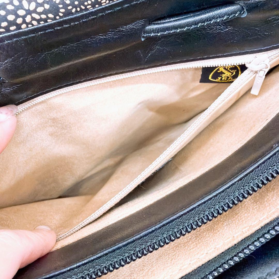 【shino】印傳 バッグ ショルダーバッグ ハンドバッグ 2WAY 柄