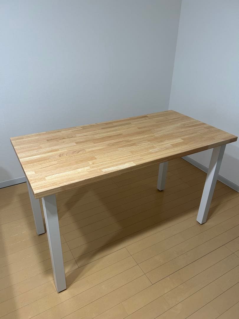 【KANADEMONO】デスク／テーブル|ラバーウッドナチュラル天板120×60