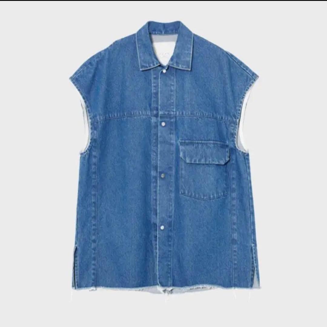 新品⭐️スタニングルアー デニムスリーブレスシャツ　S