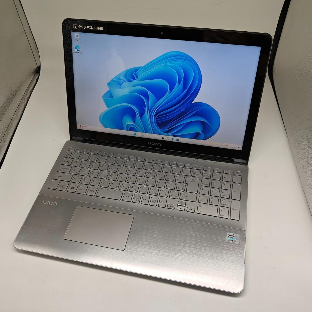 【VAIO】SVF 爆速i7 SSD512GB 12GB シルバー ノートPC