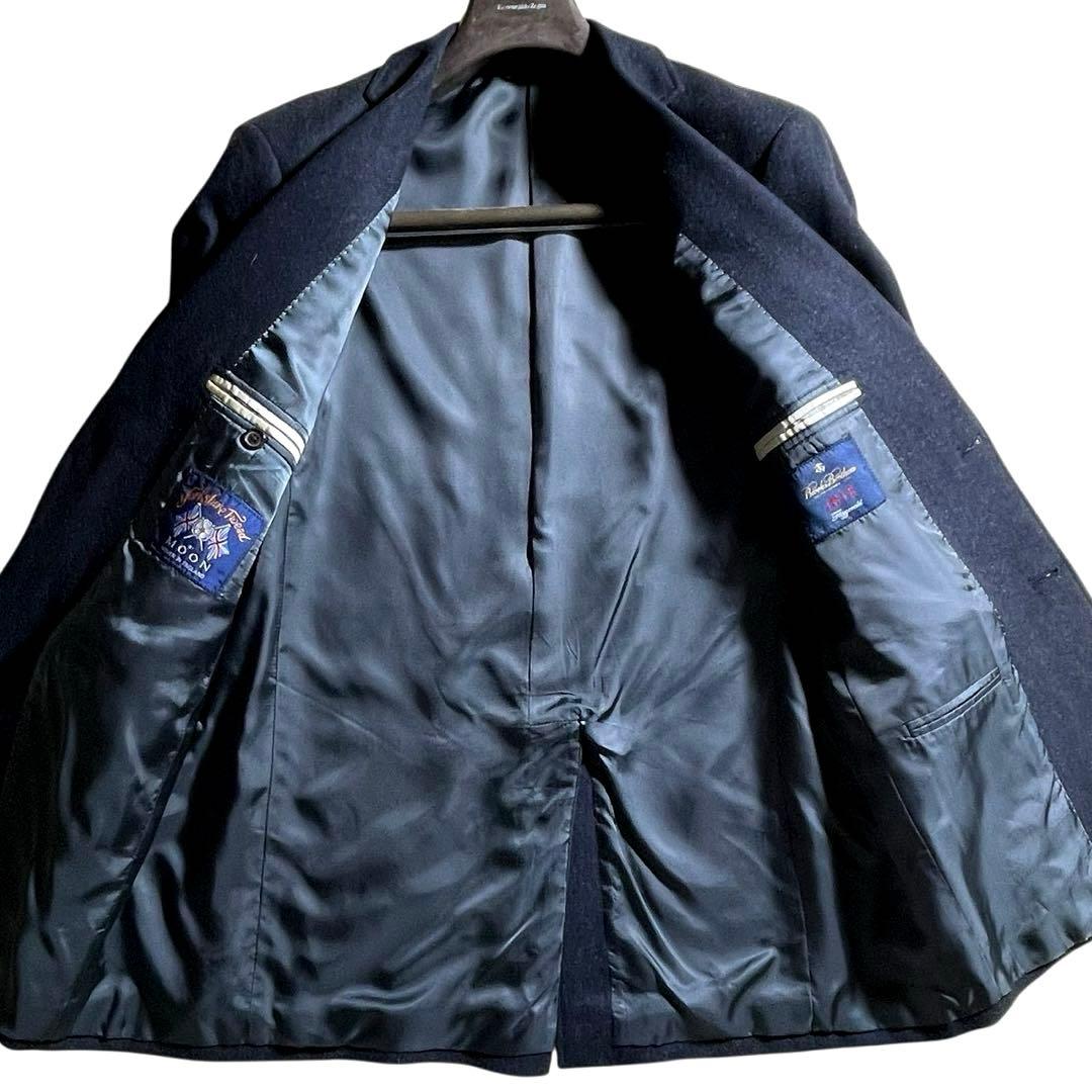 ★カシミヤ混★ ブルックスブラザーズ MOON テーラードジャケット 紺 L