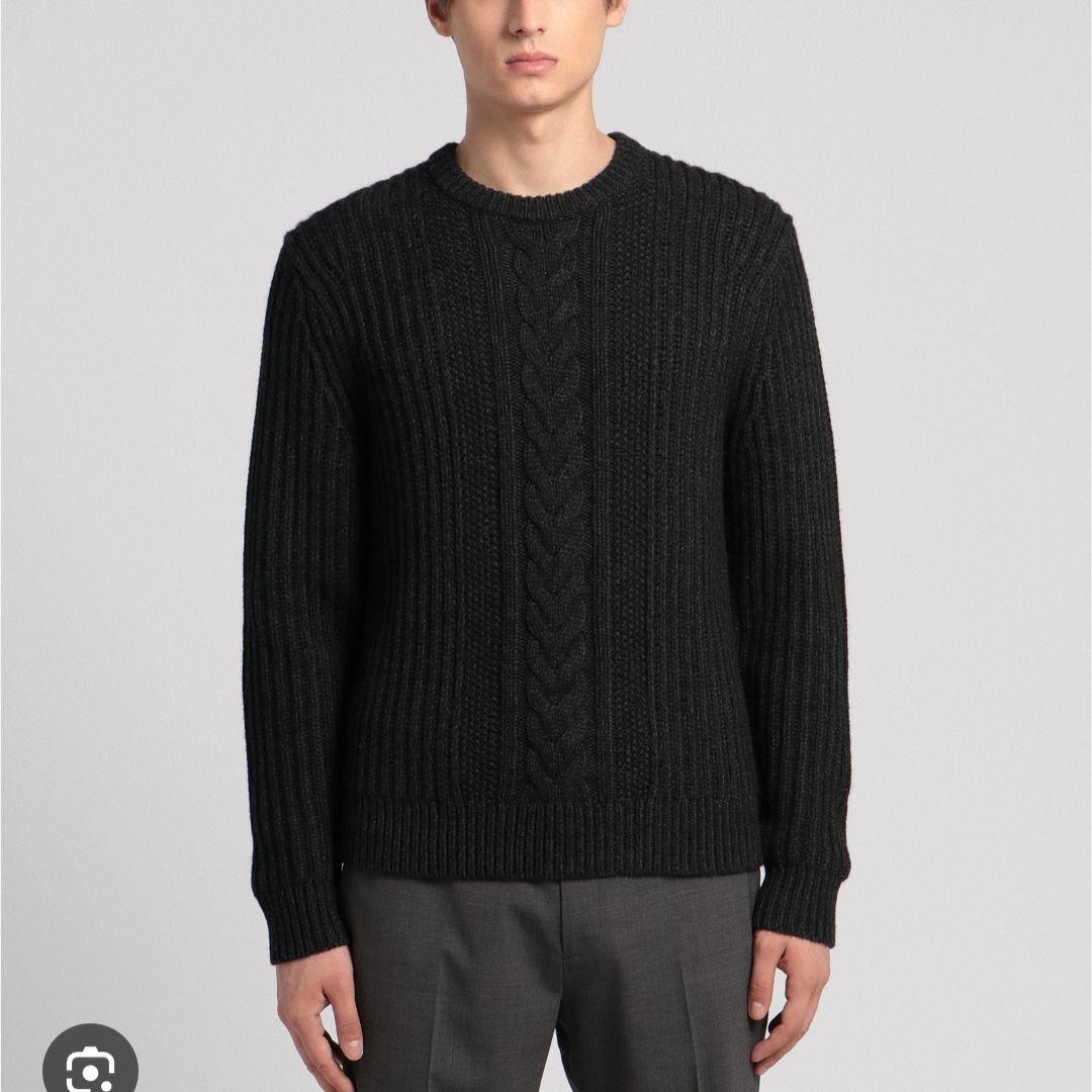 【新品】theory セオリー 異素材 ケーブルニット クルーネック S