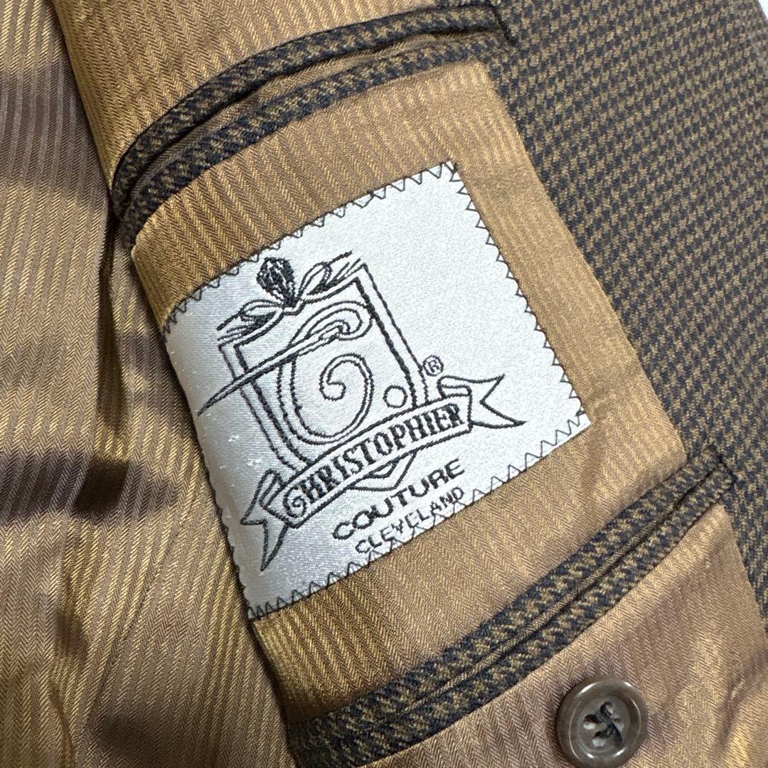 ✨大人気✨カシミヤ100%千鳥格子テーラードジャケッ　3XL相当